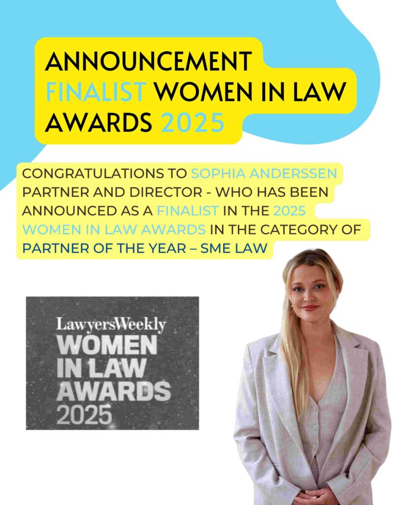 Finalist in Women In Law awards